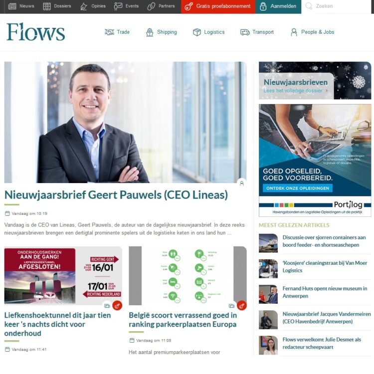 Deux fois plus de lecteurs pour Flows.be Deux fois plus de lecteurs pour Flows.be