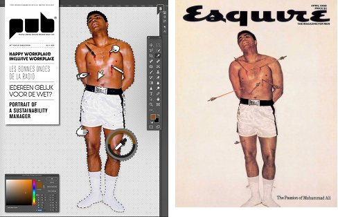 Une variante de la couverture emblématique du magazine Esquire orne le nouveau PUB Une variante de la couverture emblématique du magazine Esquire orne le nouveau PUB