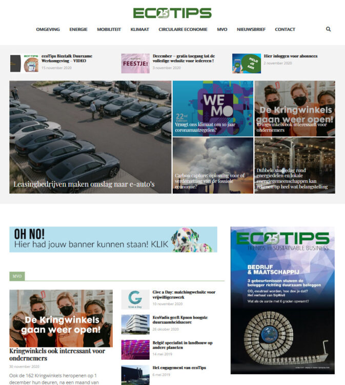 EcoTips renouvelle son site web et offre un accès gratuit pendant tout le mois de décembre EcoTips renouvelle son site web et offre un accès gratuit pendant tout le mois de décembre