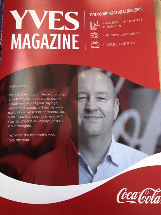 Yves De Voeght quitte Coca-Cola Yves De Voeght quitte Coca-Cola